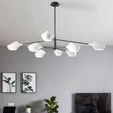 Artistic 8 Light Industrial Sputnik Chandelier for Dining Room Modern LED Metal Ceiling Lamp