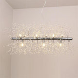 Artistic Crystal Branch LED Pendant Light Gold Metal Chandelier for Modern Home Interiors