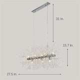 Artistic Crystal Branch LED Pendant Light Gold Metal Chandelier for Modern Home Interiors