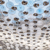 Artistic Glass Wave Chandelier Large LED Pendant Light for High Ceilings
