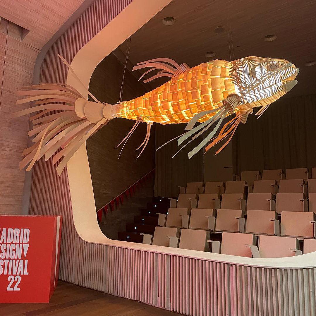 artistic-koi-fish-wood-slat-chandelier-large-scale-statement-lighting-for-home