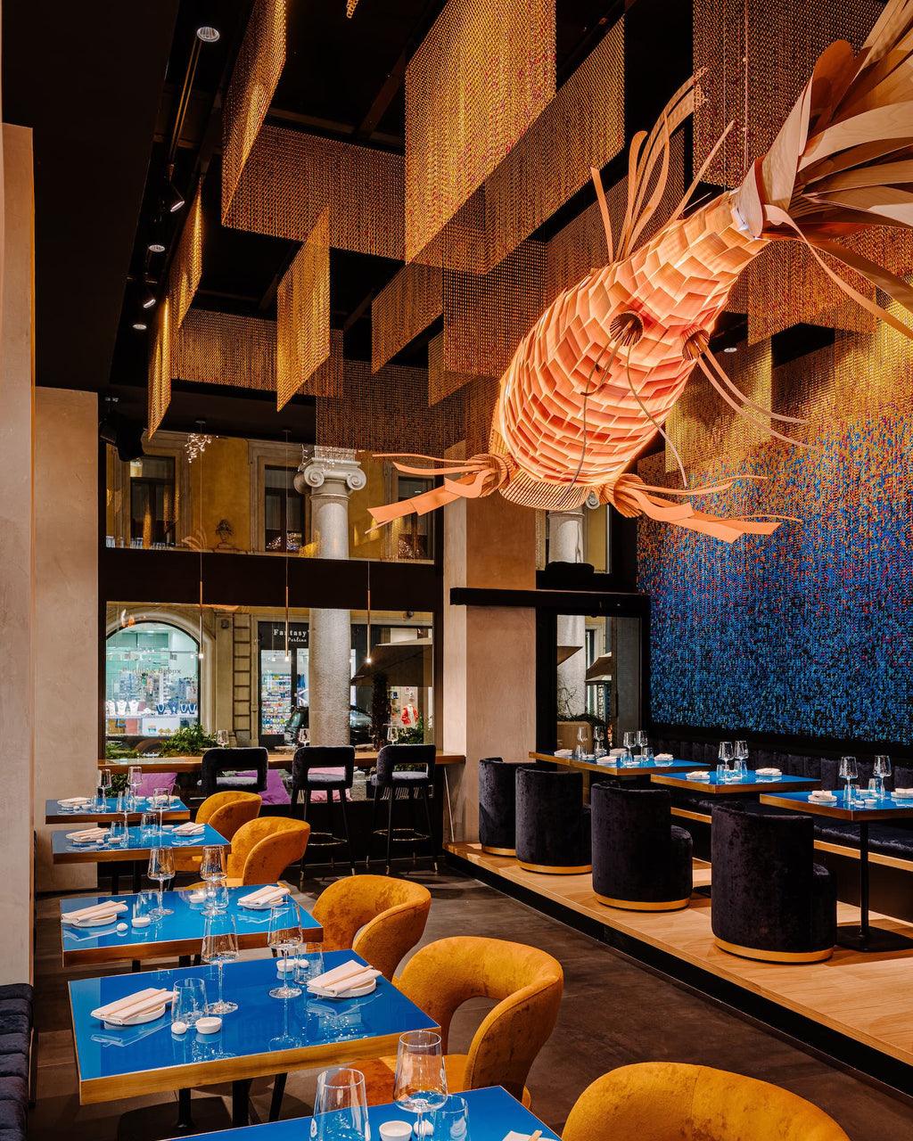 artistic-koi-fish-wood-slat-chandelier-large-scale-statement-lighting-for-home