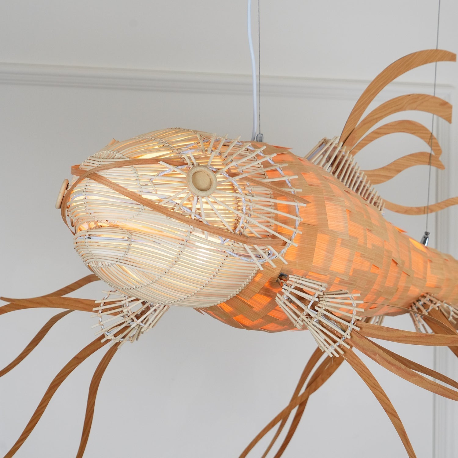 artistic-koi-fish-wood-slat-chandelier-large-scale-statement-lighting-for-home