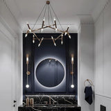 Artistic Metal Branch Chandelier Modern Industrial Sputnik Pendant Light Fixture