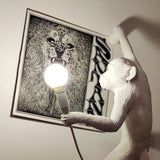Artistic Monkey Resin Wall Sconce Whimsical Animal Design Interior Light