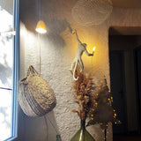 Artistic Monkey Resin Wall Sconce Whimsical Animal Design Interior Light