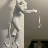 Artistic Monkey Resin Wall Sconce Whimsical Animal Design Interior Light