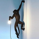 Artistic Monkey Resin Wall Sconce Whimsical Animal Design Interior Light