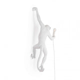 Artistic Monkey Resin Wall Sconce Whimsical Animal Design Interior Light
