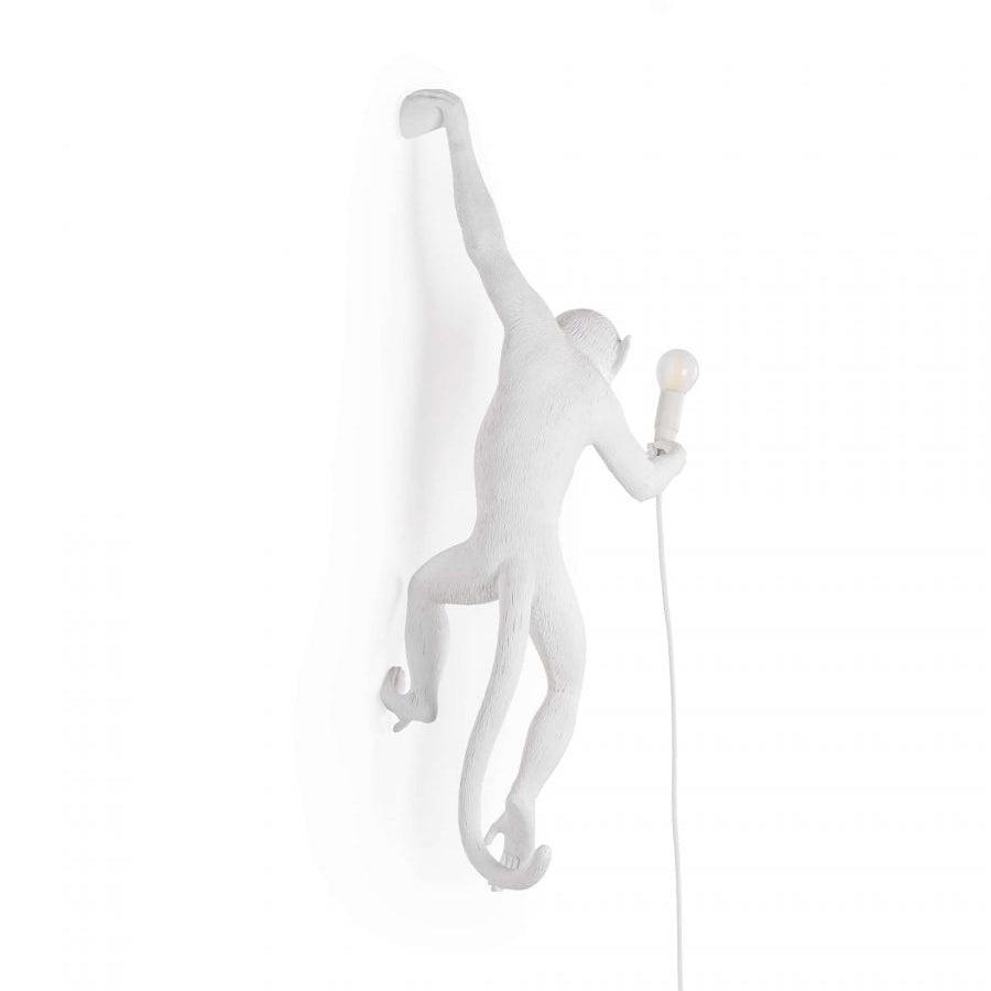 Artistic Monkey Resin Wall Sconce Whimsical Animal Design Interior Light