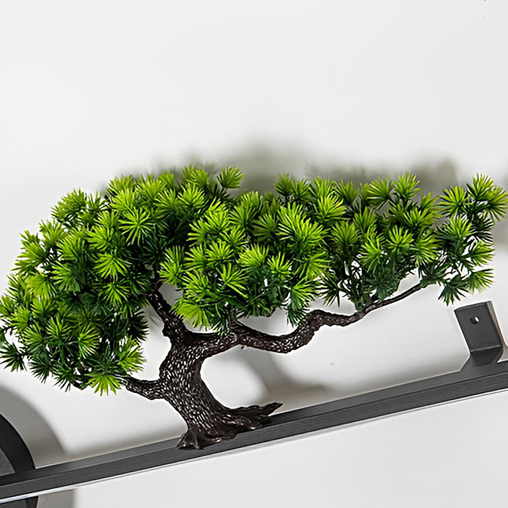 Artistic Moon and Tree Design Outdoor LED Wall Sconce Waterproof Black Exterior Lighting