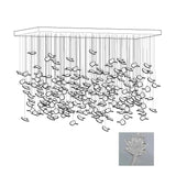 Artistic Multicolor Crystal Maple Leaf Chandelier Luxury Glass Leaf LED Pendant Light