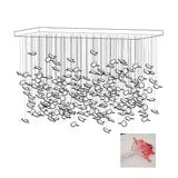 Artistic Multicolor Crystal Maple Leaf Chandelier Luxury Glass Leaf LED Pendant Light