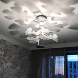 Artistic PMMA Leaf Suspension Light Modern LED Candelabrum Pendant Fixture