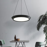 Artistic Round LED Pendant Lighting Modern Metal and Acrylic Kitchen Island Ceiling Fixture