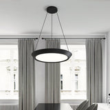 Artistic Round LED Pendant Lighting Modern Metal and Acrylic Kitchen Island Ceiling Fixture