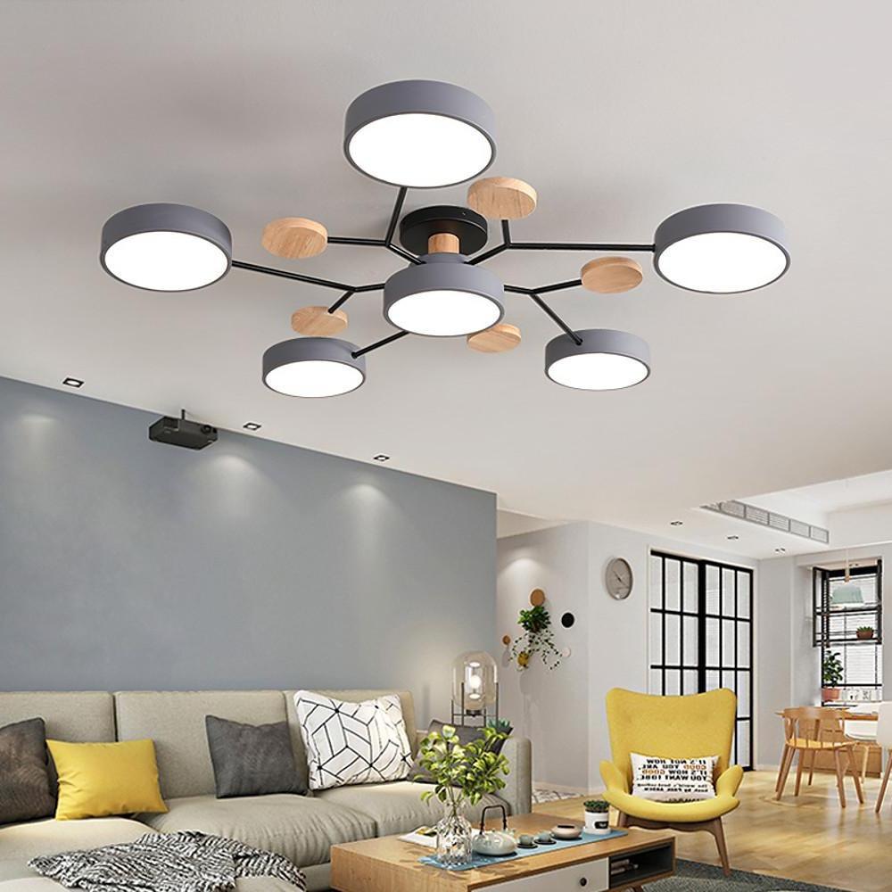 Artistic Sputnik Metal LED Chandelier Nordic Style Ceiling Light for Kids Bedroom