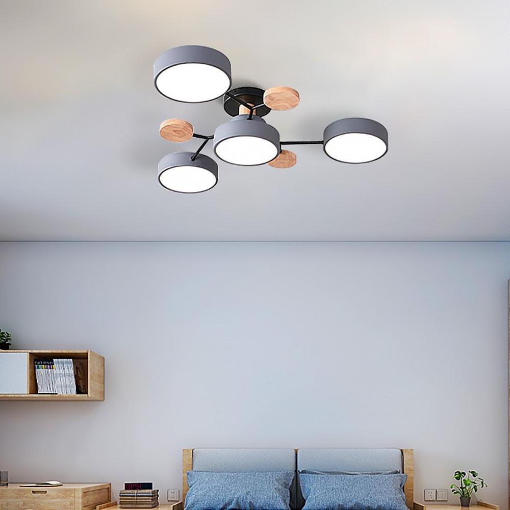 Artistic Sputnik Metal LED Chandelier Nordic Style Ceiling Light for Kids Bedroom