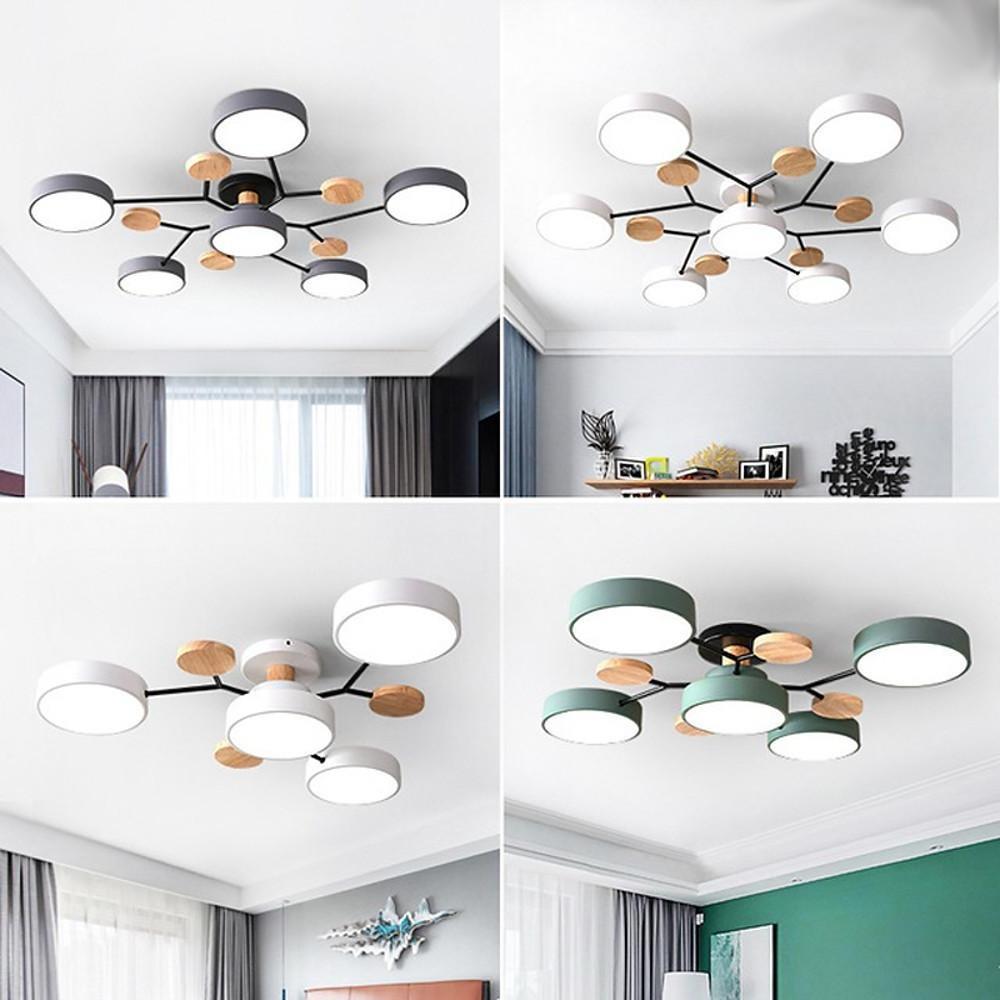 Artistic Sputnik Metal LED Chandelier Nordic Style Ceiling Light for Kids Bedroom