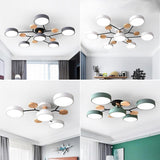Artistic Sputnik Metal LED Chandelier Nordic Style Ceiling Light for Kids Bedroom