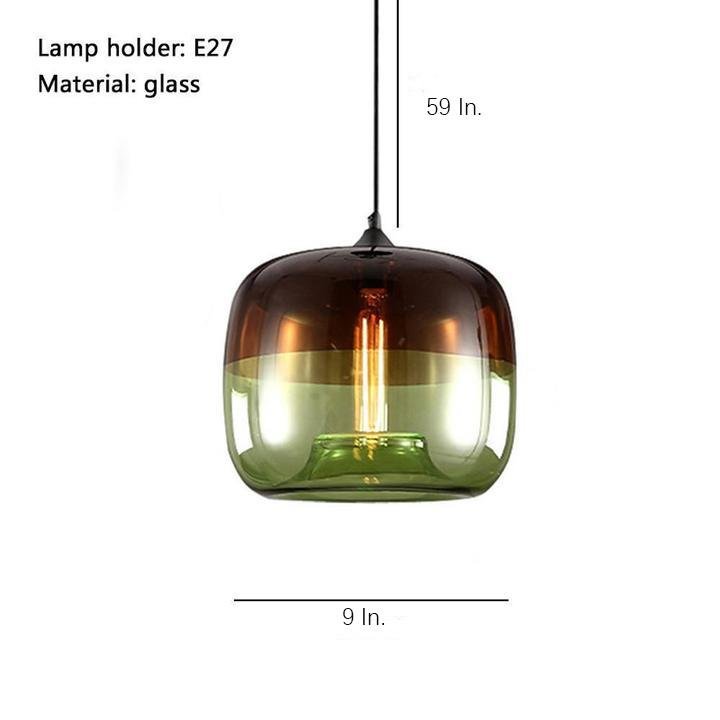 Artistic Stained Glass Globe Pendant Light Modern Multi Colored Hanging Fixture for Dining Room