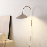 Arum Swivel Bracket Wall Lamp with Adjustable Curved Shade for Modern Interiors