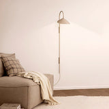 Arum Swivel Bracket Wall Lamp with Adjustable Curved Shade for Modern Interiors