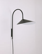 Arum Swivel Bracket Wall Lamp with Adjustable Curved Shade for Modern Interiors