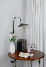 Arum Swivel Bracket Wall Lamp with Adjustable Curved Shade for Modern Interiors