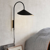 Arum Swivel Bracket Wall Lamp with Adjustable Curved Shade for Modern Interiors