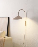 Arum Swivel Bracket Wall Lamp with Adjustable Curved Shade for Modern Interiors