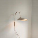 Arum Swivel Bracket Wall Lamp with Adjustable Curved Shade for Modern Interiors