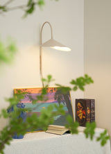 Arum Swivel Bracket Wall Lamp with Adjustable Curved Shade for Modern Interiors