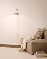 Arum Swivel Bracket Wall Lamp with Adjustable Curved Shade for Modern Interiors