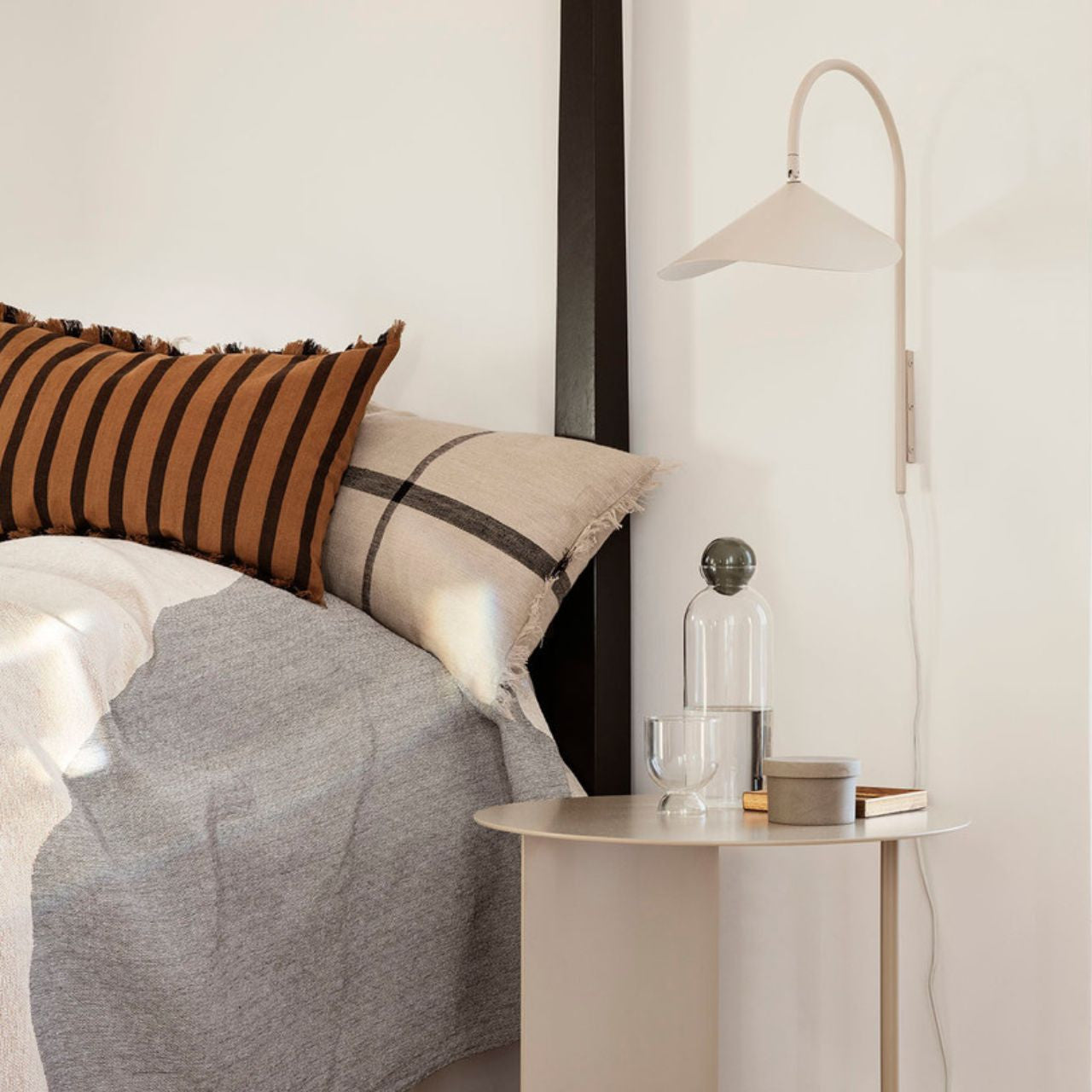 Arum Swivel Bracket Wall Lamp with Adjustable Curved Shade for Modern Interiors