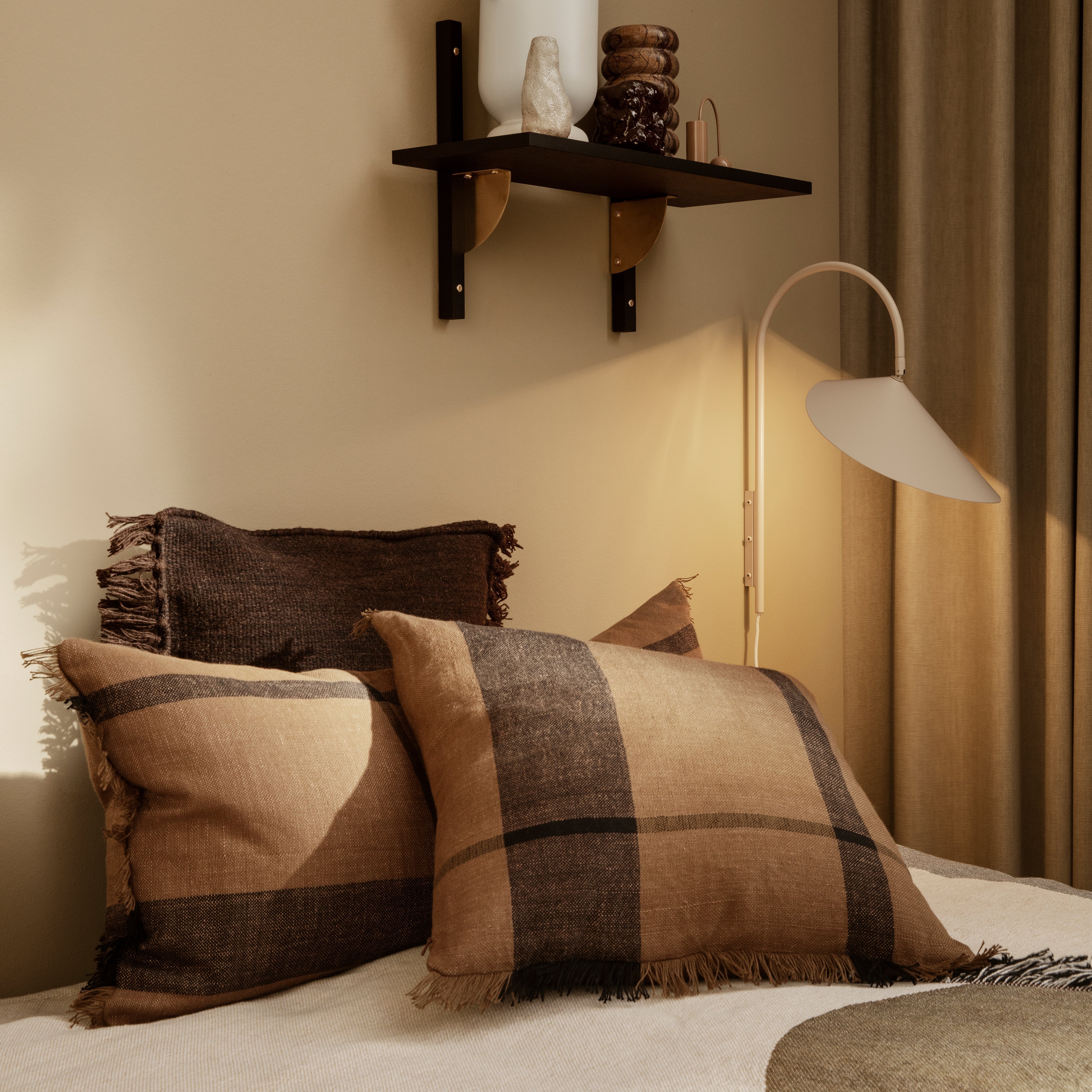 Arum Swivel Bracket Wall Lamp with Adjustable Curved Shade for Modern Interiors