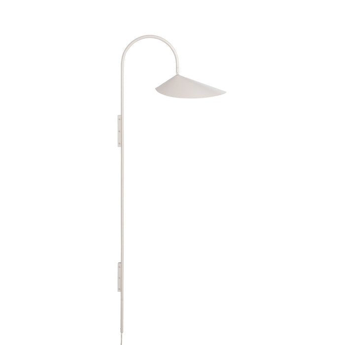 Arum Swivel Bracket Wall Lamp with Adjustable Curved Shade for Modern Interiors