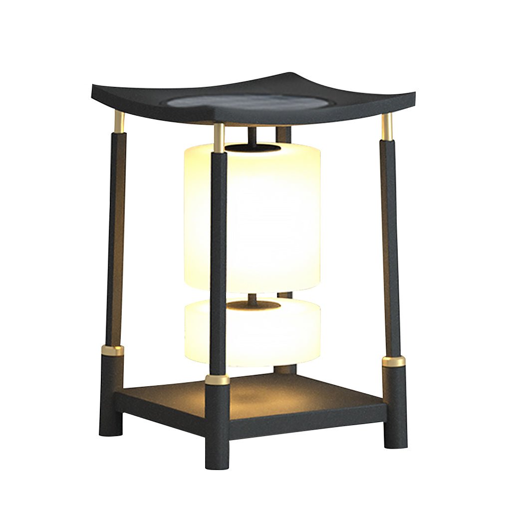 Asian Inspired Outdoor Garden Post Light Waterproof LED Landscape Pathway Lamp for Villa Courtyard