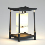 Asian Inspired Outdoor Garden Post Light Waterproof LED Landscape Pathway Lamp for Villa Courtyard