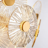 Aster Modern Glass Chandelier Pendant Light for Living Room and Dining Areas in Gold Finish