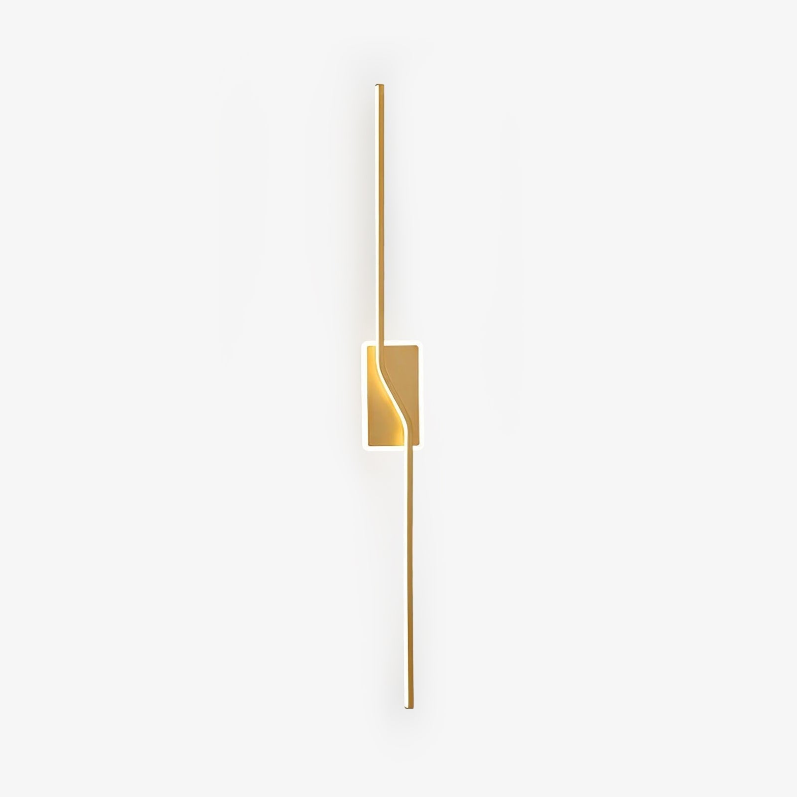 Asymmetric Linear Strip Wall Light Modern LED Brass Sconce for Hallway and Bedroom