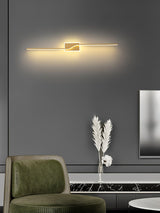Asymmetric Linear Strip Wall Light Modern LED Brass Sconce for Hallway and Bedroom
