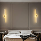 Asymmetric Linear Strip Wall Light Modern LED Brass Sconce for Hallway and Bedroom