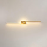 Asymmetric Linear Strip Wall Light Modern LED Brass Sconce for Hallway and Bedroom