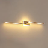 Asymmetric Linear Strip Wall Light Modern LED Brass Sconce for Hallway and Bedroom