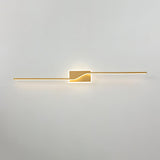 Asymmetric Linear Strip Wall Light Modern LED Brass Sconce for Hallway and Bedroom