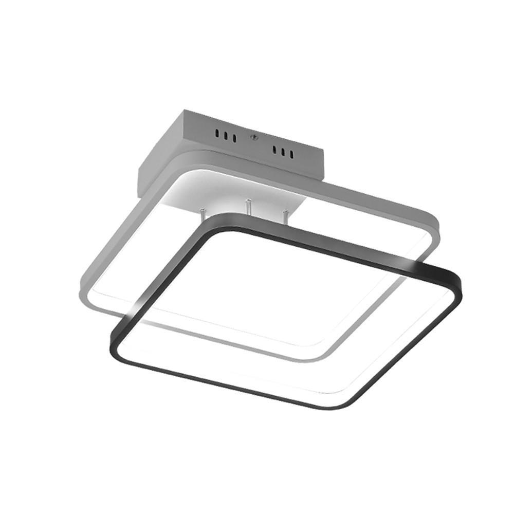 Minimalist Modern 2 Square LED Flush Mount Ceiling Light Fixture for Bedroom and Hallway