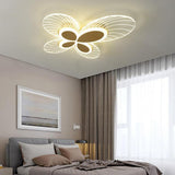 Butterfly Shaped Dimmable LED Flush Mount Ceiling Lamp Nordic Style Modern Lighting for Living Room