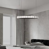 Aura Ring LED Chandelier Satin Silver Circular Pendant Light with Clear Glass Diffusers