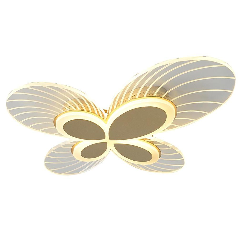 Butterfly Shaped Dimmable LED Flush Mount Ceiling Lamp Nordic Style Modern Lighting for Living Room
